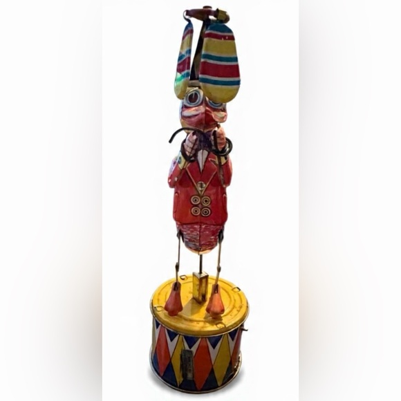 Vintage- Duck Dancing On Drum Tin Toy - Picture 2 of 7